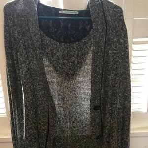 Dark gray button up sweater
